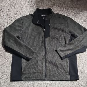Izod Advantage Performance Charcoal and Black Full-Zip Jacket NWOT